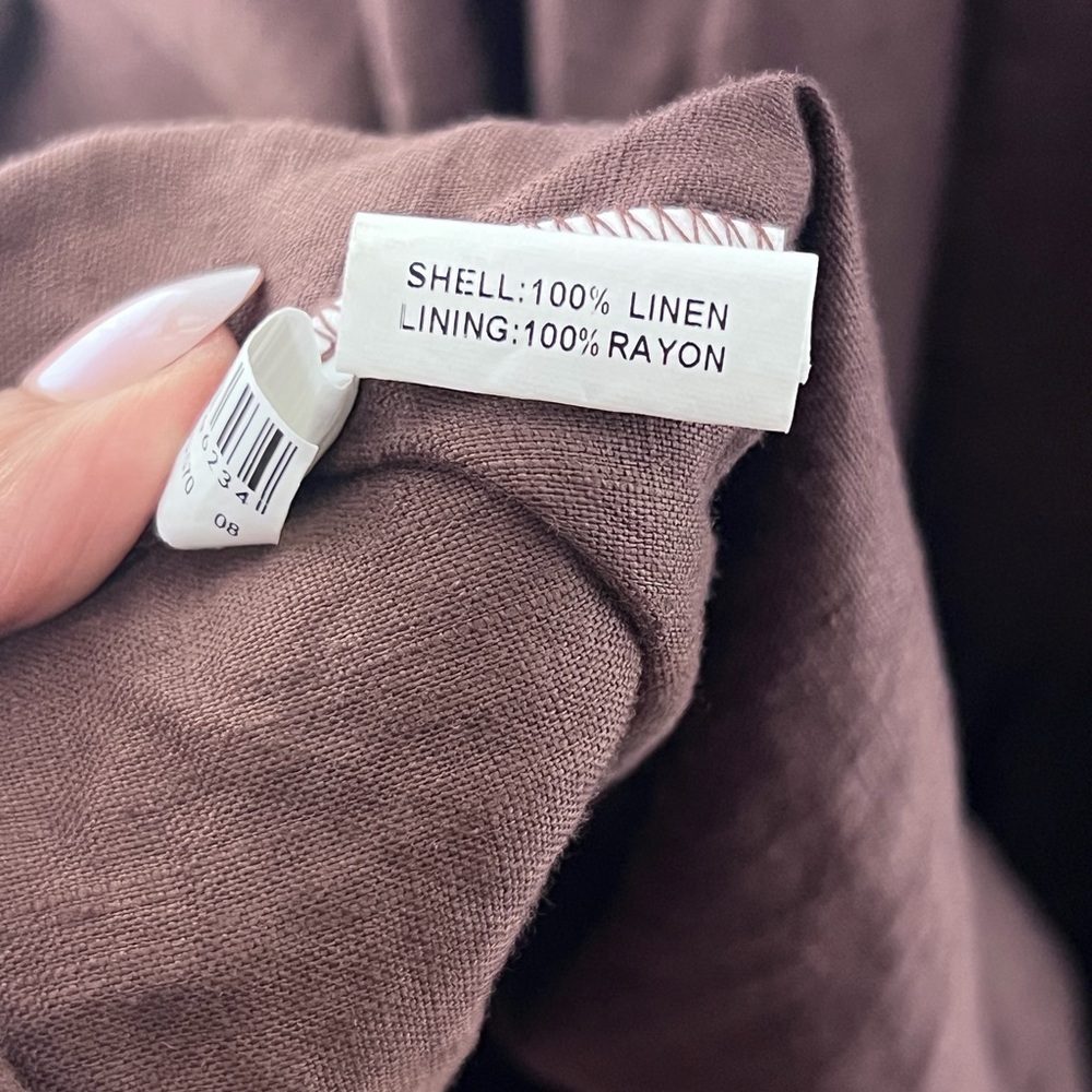 DISSH Brown Tiered Midi Linen Dress - Picture 9 of 9